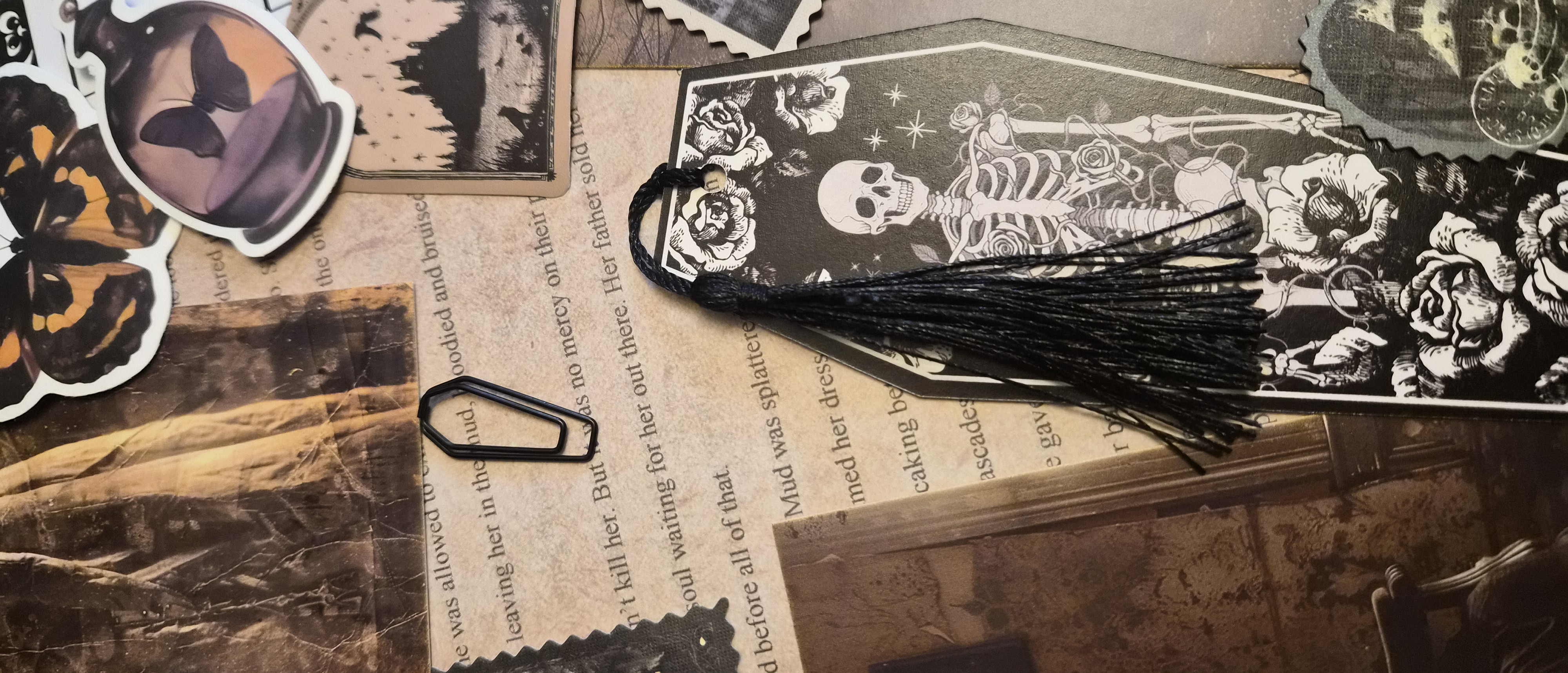 Close-up of The Underworld Mail inserts and printed pages